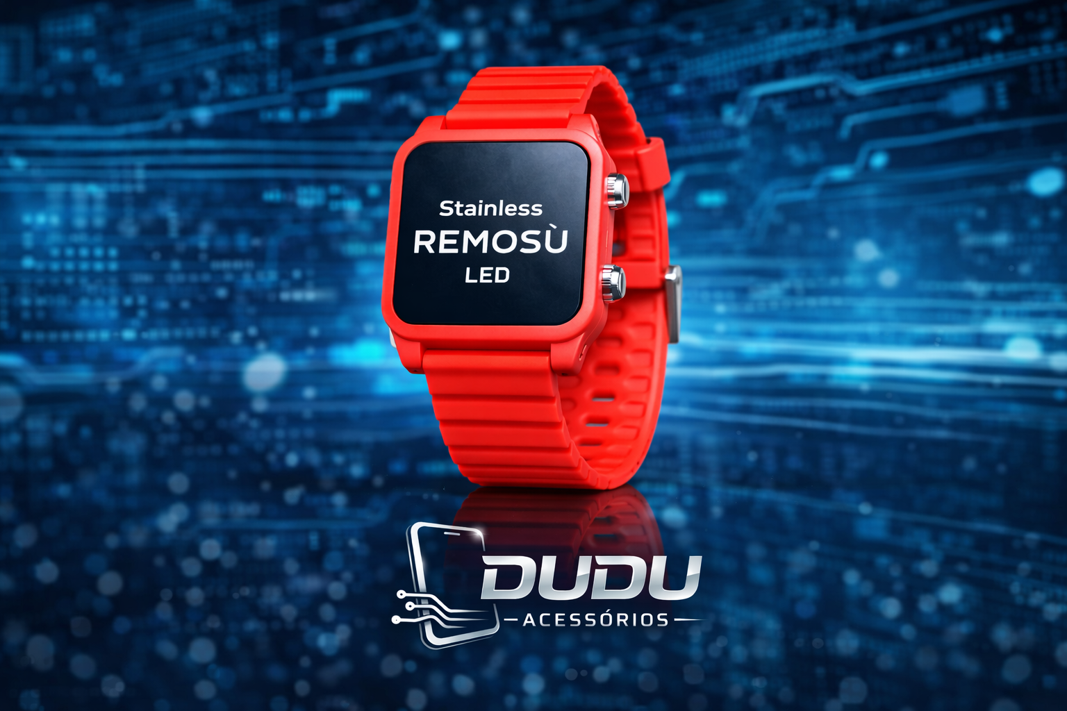 Relógio Stainless REMOSÚ LED